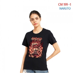 32 Styles Naruto Color Printing Anime Cotton T shirt For Women