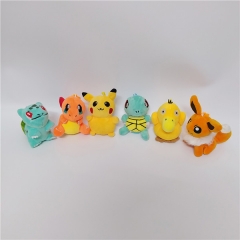 5 Styles Pokemon Charmander Cleffa Pikachu Bulbasaur Squirtle Doll Anime Plush Toy 10cm