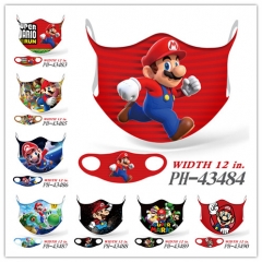 11Styles Super Mario Anime Ice Silk Printing Mask