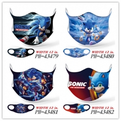 5 Styles Sonic the Hedgehog Anime Ice Silk Printing Mask