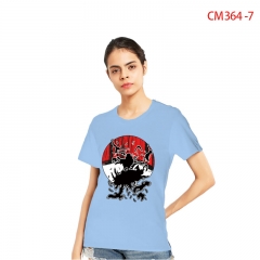 20 Styles Naruto Color Printing Anime Cotton T shirt For Women