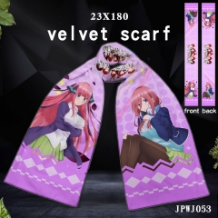2 Styles The Quintessential Quintuplets Anime Double side Velvet Scarf Can Be Customized With Your Pictures