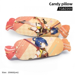 Genshin Impact Xiangling Cartoon Cosplay Candy Shape Plush Stuffed Doll Cushion Pillow