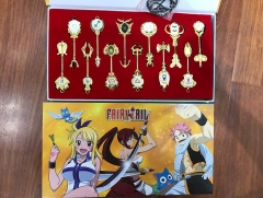 12pcs/Set Fairy Tail Anime Keychain Set