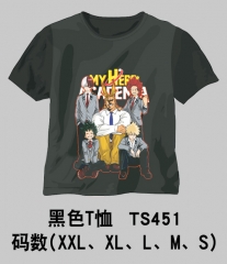 14 Styles Boku no Hero Academia / My Hero Academia Black Cotton T- shirt