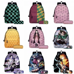 22 Styles Demon Slayer: Kimetsu no Yaiba For School Student Anime Backpack and Pencil Bag Set