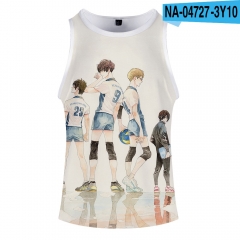 10 Styles 2.43 Seiin High School Boys Volleyball Team Cosplay 3D Digital Print Anime Vest