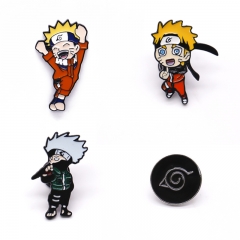4 Styles Naruto Cute Character Alloy Anime Brooch Pin