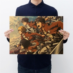 29 Styles Attack on Titan / Shingeki No Kyojin Cartoon Placard Home Decoration Retro Kraft Paper Anime Poster