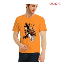 14 Styles Haikyuu Color Printing Anime Cotton T shirt For Men