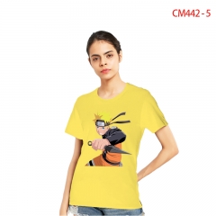 16 Styles Naruto Color Printing Anime Cotton T shirt For Women