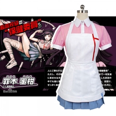 Danganronpa: Trigger Happy Havoc Mikan Tsumiki Cartoon Character Cosplay Anime Dress Costume (Set)