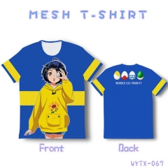 4 Styles WONDER EGG PRIORITY Anime Character Cartoon Mesh T shirt