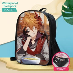 7 Styles Genshin Impact Anime Custom Design Cosplay Cartoon Waterproof Anime Backpack Bag
