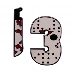 Friday the 13th Movie Alloy Badge Anime Brooches Pin