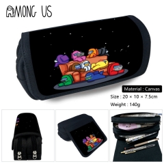 3 Styles Among US Double Layer Canvas Pencil Bag and Pencil Case