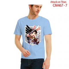 14 Styles Attack on Titan For Men Color Printing Anime Cotton T shirt