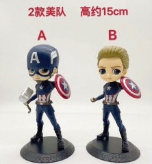 2 Styles Captain America Movie PVC Plastic Figure Toy