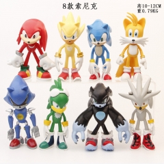8pcs/set Sonic The Hedgehog Game PVC Action Figure Toy