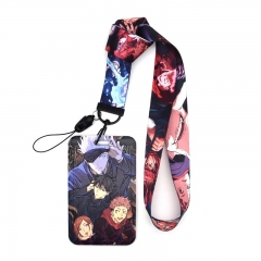 4 Styles Jujutsu Kaisen Card Holder Bag Anime Phone Strap Lanyard