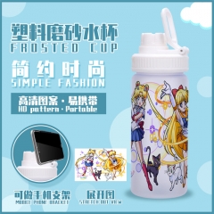 Pretty Soldier Sailor Moon Cartoon Pattern Plastic Drinking Water Anime Cup 580ML