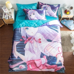 2 Sizes Eromanga Sensei/Izumi Sagiri Summer Quilt+Bed Sheet+Pillowcase (Set)