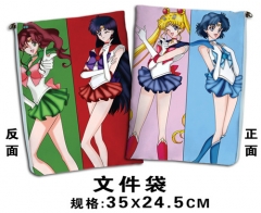 2 Styles Pretty Soldier Sailor Moon  Anime File Pocket （35*24.5 CM)