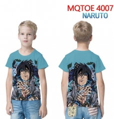 (European Sizes)16 Styles Naruto Cartoon Pattern Short Sleeve Casual T-shirt For Kids