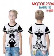 (European Sizes)4 Styles Boku no Hero Academia/My Hero Academia Cartoon Pattern Short Sleeve Casual T-shirt For Kids