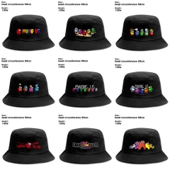 12 Styles Among us Popular Game Fisherman Sun Hat Cap Anime Bucket Hat