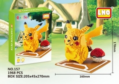 Pokemon Japanese Anime Pikachu Funny Mini Plastic Diamond Building Blocks For Kids Toy