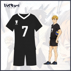 11 Styles Haikyuu Cosplay Color Printing Anime T shirt and Shorts Set