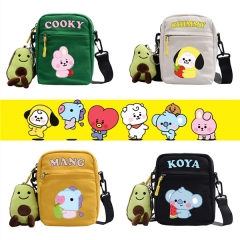 4 Colors BT21 K-POP BTS Bulletproof Boy Scouts Canvas Shoulder Bag Crossbody Bag