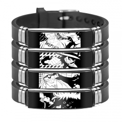 18 Styles One Piece Anime Stainless Steel Silicone  Bracelet&Bangles