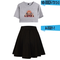 30 Styles Jujutsu Kaisen Customizable Cartoon Anime T-shirt+ Short Skirt Dress (Set)