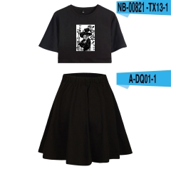 30 Styles Jujutsu Kaisen Customizable Cartoon Anime T-shirt+ Short Skirt Dress (Set)