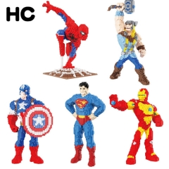 5 Styles Marvel's The Avengers Miniature Anime Building Blocks Funny Board Game