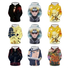 21 Styles Naruto Cosplay 3D Printing Model Anime Cartoon Hoodie