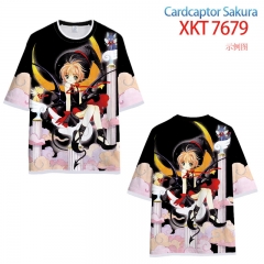 6 Styles Card Captor Sakura Cartoon Cosplay Model Design Unisex Polyester Loose Anime T-shirt