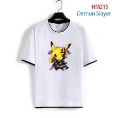 Demon Slayer: Kimetsu no Yaiba Japanese Cartoon Color Printing Cosplay Anime Cotton T shirt