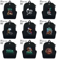 11 Styles Raya and The Last Dragon Anime Cartoon Canvas Backpack Students Bag