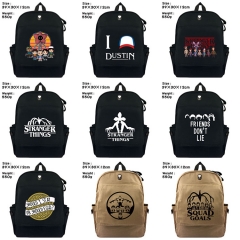 9 Styles Stranger Things Anime Cartoon Canvas Backpack Students Bag