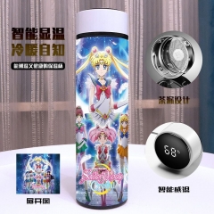 Pretty Soldier Sailor Moon Cartoon Temperature Intelligentize Displayer Anime Vacuum Cup