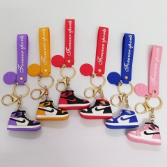 6 Styles Mini AJ Shoes Cartoon PVC Pendant Keychain