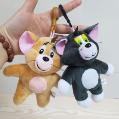 2 PCS/SET Tom and Jerry Anime Plush Toy Pendant