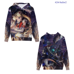 14 Styles For Adult and Children Pretty Soldier Sailor Moon Cartoon Polyester 3D Cosplay Anime Hoodies