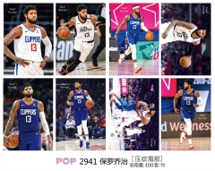 NBA Star Paul George Famous Basketball Player Printing Collection Paper Posters (8pcs/set)
