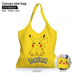 Pokemon Pikachu Cosplay Decoration Cartoon Character Anime Canvas Tote Bag