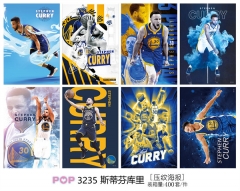 NBA Star Stephen·Curry Famous Basketball Player Printing Collection Paper Posters (8pcs/set)