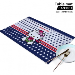 Hello Kitty Cosplay Decoration Cartoon Character Anime  Canvas Table Mat